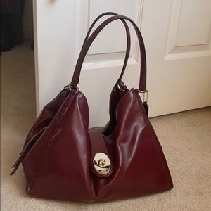 Burgundy coach bag